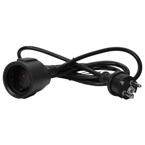 Удлинитель, вилка Schuko прямая - розетка Schuko, 3х1.5, 220В, 16А, черный, 10 метров | код LAN-PPS/SH-10.0-BK | LANMASTER