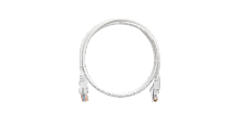 Шнур коммутационный NIKOMAX U/UTP 4 пары, Кат.5е (Класс D), 100МГц, 2хRJ45/8P8C, T568B, заливной, с защитой защелки, многожильный, BC (чистая медь), 24AWG (7х0,205мм), LSZH нг(А)-HFLTx, белый, 0,3м | код NMC-PC4UD55B-003-C-WT | NIKOMAX Сери