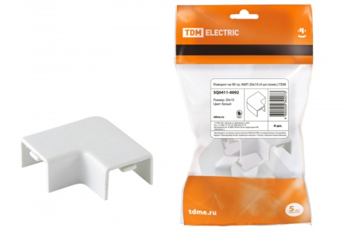 Поворот на 90 гр. КМП 100x60 (2 шт./комп.) TDM | код SQ0411-0098 | TDM Поворот на 90 гр. КМП 100x60 (2 шт./комп.) TDM | код SQ0411-0098 | TDM
