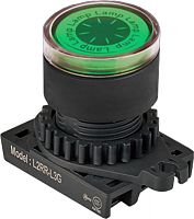 Световой индикатор L2RR-L3GL, плоский ?28мм цвет зеленый 110...230В 50/60Гц, монтажное отверстие ?22/25мм | код A8026-A5550009685 | РЕЛЕ И АВТОМАТИКА