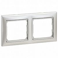 Рамка 2 поста VALENA CLASSIC, алюминий | код. 770152 | Legrand