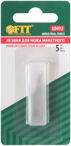 Лезвия для ножа макетного, набор 5шт, 6 мм, скошенные | код 10492 | FIT фото 3