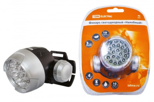 Фонарь светодиодный Налобный, 23 светодиода 69 лм/Вт, бат. 3*AAA TDM | код SQ0350-0005 | TDM Фонарь светодиодный Налобный, 23 светодиода 69 лм/Вт, бат. 3*AAA TDM | код SQ0350-0005 | TDM
