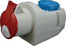 Розетка комбинированная EZCZ-S-3243 IP44 (32A, 400V/230V, 3P+PE / EE 16S Schuko) | код 004482052 | ETI