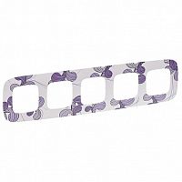 Рамка 5 постов VALENA ALLURE, флора | код. 754365 | Legrand