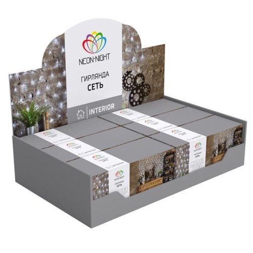 Гирлянда светодиодная "Сеть" 1.8х1.5м 180LED тепл. бел. 15Вт IP20 провод ПВХ прозр. Neon-Night 215-136 фото 11 Гирлянда светодиодная "Сеть" 1.8х1.5м 180LED тепл. бел. 15Вт IP20 провод ПВХ прозр. Neon-Night 215-136 фото 11