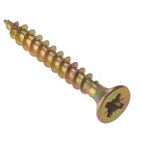 Саморез универсальный RUICHI, 4х40 мм, шлиц крестовой типа Pz, оцинкованная сталь, желтый | код 111090 | Ruichi