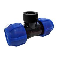 Тройник компрессионный переходной с внутренней резьбой 20-3/4дюйм-20 (80/20) | код 1210012003420 | VALFEX