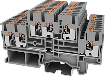 TPD2.5-3-GY Клемма TP 1-2 проходная 2-уровневая, сеч.2.5мм2, сер., шт | код TPD2.5-3-GY | SUPU