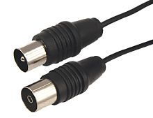 ВЧ-кабель, ТВ-гнездо - ТВ-штекер, длина 1,5 метра, черный REXANT | код 17-5011 | REXANT