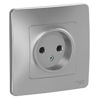 Розетка BLANCA, скрытый монтаж, алюминий | код. BLNRS000013 | Schneider Electric