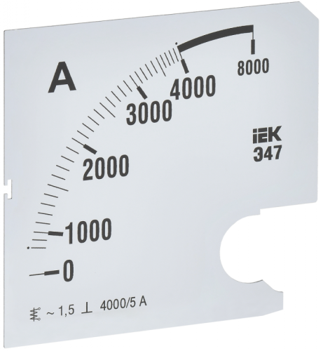 Шкала смен. для амперметра Э47 4000/5А-1,5 96х96мм IEK | код IPA20D-SC-4000 | IEK Шкала смен. для амперметра Э47 4000/5А-1,5 96х96мм IEK | код IPA20D-SC-4000 | IEK