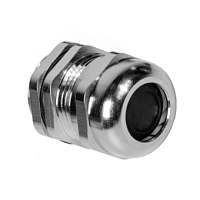 Кабельный ввод (сальник) латунный никелированный резьба PG07, диаметр кабеля 3-6,5 мм | код PGm-07 | Engard