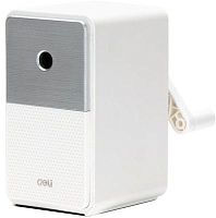 Точилка для карандашей механическая Deli 71160White 1 отверстие пластик белый | код 1863062 | DELI