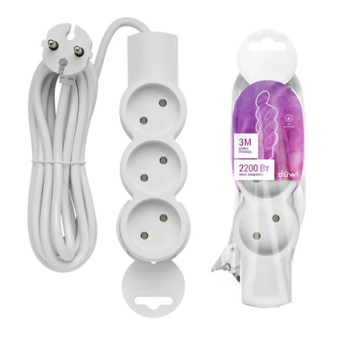 Удлинитель 3х3м без заземл. ПВС 2х0.75 | код 32002 1 | REV Удлинитель 3х3м без заземл. ПВС 2х0.75 | код 32002 1 | REV