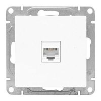 Розетка телефонная 1-м СП Эпика RJ11 механизм бел. EKF UP1-SOW-RJ11
