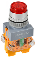 Кнопка D7-11D d=22мм 1з+1р с подсв. кр. GENERICA | код BBT50-11D-3-12-K04-G | GENERICA by IEK
