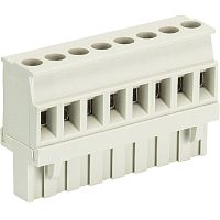 Розеточный разъем, прямой, на кабель, шаг 5,08 мм, 8 полюсов, номинальное сечение: 2,5 мм кв., винтовая фиксация провода, 400V, 12А, без маркировки, цвет: серый, серия 8213 B VR | код 25.345.3853.0 | Wieland