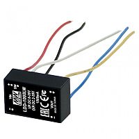 Источник питания DC-DC драйвер светодиодов, IP67, вход 9…36В DC, выход 500мА/2...32В, вход вкл-выкл и регулировки яркости свечения, в корпусе 22.6x10x9мм, проволочные выводы -40…+85С | код LDD-500LW | MeanWell