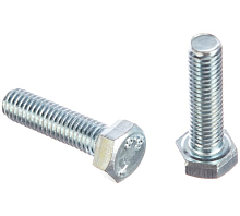 Болт DIN933 М12х50 шестигранная голова полная резьба класс прочности 8.8 покрытие цинк | код A02001205033123 | РФ