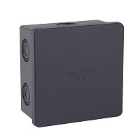 Коробка ответвит. с 6 кабельными вводами д.20мм, IP44, 80х80х40мм, черная | код 53700B | DKC