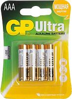 Батарея GP Ultra Alkaline 24AU LR03 AAA (4шт) | код 877423 | GP