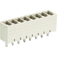 Вилочный разъем, вертикальный, на плату, шаг 3,5 мм, 10 полюсов, фиксация на плате пайкой, 250V, 8А, без маркировки, цвет: серый, серия 8513 S G | код 25.646.1053.0 | Wieland