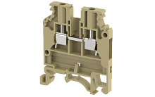 Клемма проходная винтовая 2,5 мм2, на 2 подключения, хаки KUT2.5N-K | код 1102010006 | Elmex