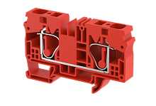 Клемма проходная пружинная 16 мм2, на 2 подключения, красная SQ16-RED | код 2106010002 | Elmex