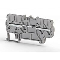 307 664, Клеммник пруж.быстрозажимной (Push in) 4-х выводной, 4 мм.кв., (красный), PYK 4C | код 0.0.0.3.07664 | KLEMSAN