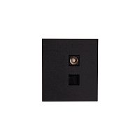 Розетка STRONG компьютерная RJ45 кат6 + TV с/у антрацит KRANZ | код KR-78-0722-5 | KRANZ