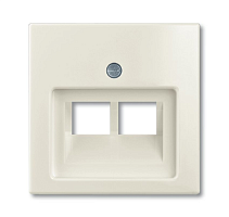 Basic 55 - Лицевая панель для двойной информационной розетки (шале-белый) | код 1753-0-0209 | ABB