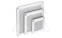 Решетка вентиляционная с заглушками квадратная 200х200мм, отверстие 170x170мм, пластик, белый | код 02-319 | airRoxy