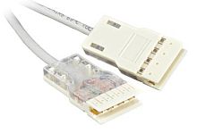 Патч-корд 110 тип-110 тип 4 пары Cat.5e LSZH 1 м серый, Hyperline PC-110-110-4P-C5e-1M-LSZH-GY | код 229906 | Hyperline