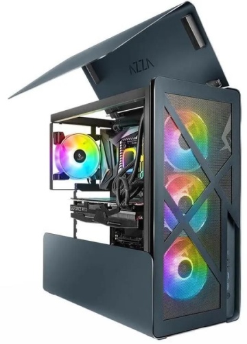 Корпус Azza Cast черный без БП ATX 3x120mm 2x140mm 2xUSB3.0 audio bott PSU | код 2007720 | AZZA