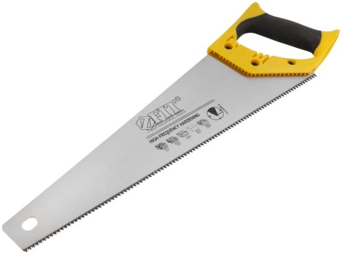 Ножовка по дереву, мелкий каленый зуб 13 ТPI, 3D заточка, пласт.прорезиненная ручка, Профи 400 мм | код 40474 | FIT фото 2