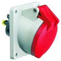 Розетка встраиваемая 16A, 5р(3P+N+PE), 6h, 400V, IP54, 85х85 Quick-Connect | код 12982 | Bals