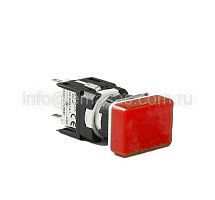 Сигнальная арматура 16 мм, прямоугольная 12-24 AC/DC красная | код D060DXK | EMAS
