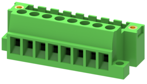 MC-PC3.81V10C-BF Разъём штекерный MC, шаг 3.81мм,10 конт. с фланц.,зел., шт | код MC-PC3.81V10C-BF | SUPU