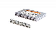 Шина N нулевая 6х9мм 14/1 (14групп/крепеж по центру) никелированная TDM | код SQ0801-0306 | TDM