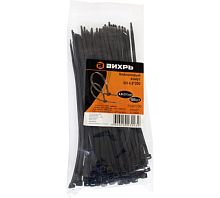 Хомут нейлоновый 4,8*200 Ч (100шт) Вихрь, , Шт | код 73/9/1/30 | ВИХРЬ