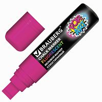 Маркер меловой BRAUBERG POP-ART, сухостираемый, для гладких поверхностей, 15мм, РОЗОВЫЙ, 151540 | код 151540 | BRAUBERG