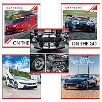 Тетрадь А5, 48 л., BRAUBERG ЭКО, линия, обложка картон, СПОРТКАРЫ, 403027 | код 403027 | BRAUBERG