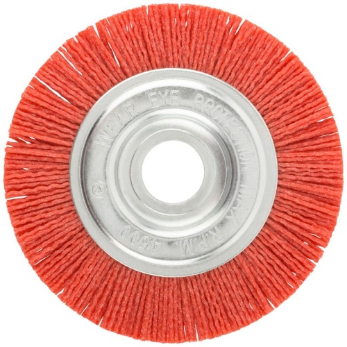 Корщетка-колесо нейлоновая, посадочный диаметр 22,2 мм, Профи 125 мм | код 38793 | FIT