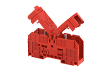 Клемма проходная болтовая 35 мм2, на высокие токи, на 2 подключения, с защитными крышками, красная SPT35XL-RED | код 4308450002 | Elmex