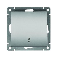 Переключатель проходной 1-кл. СП Афина 10А IP20 механизм серебр. | код A0025-S | Universal