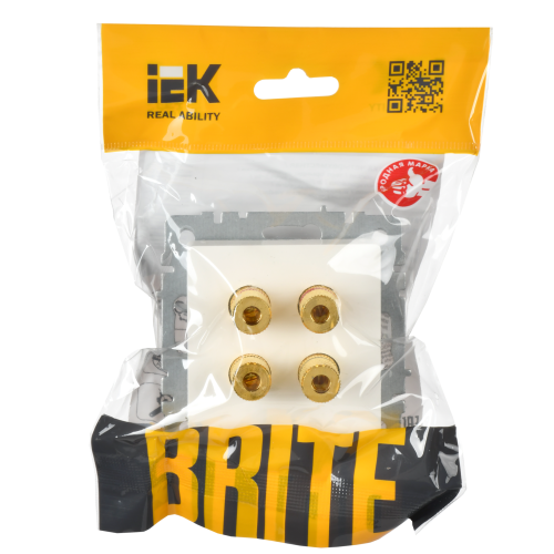 BRITE Аудиорозетка 4-мест. РА10-БрБ бел. IEK | код BR-S40-K01 | IEK фото 5