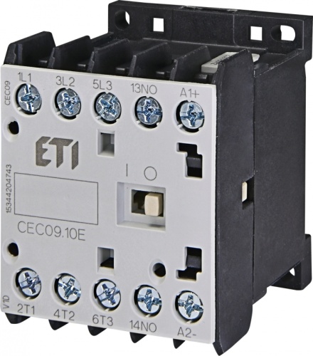 Контактор миниатюрный CEC 09.10-24V DC (9A, 4kW, AC3) | код 004641102 | ETI Контактор миниатюрный CEC 09.10-24V DC (9A, 4kW, AC3) | код 004641102 | ETI