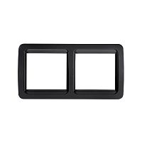 Рамка двойная горизонтальная CLASSICO черная 2302HB IN HOME | код 4690612061139 | IN HOME