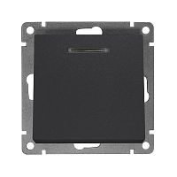 Выключатель 1-кл. СП Афина 10А IP20 с подсветкой механизм графит | код A0121-Gr | Universal